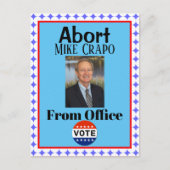 Abort Mike Crapo Postkarte (Vorderseite)