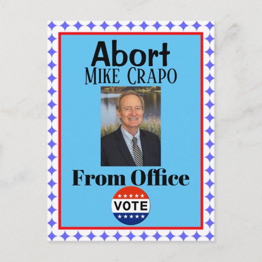 Abort Mike Crapo Postkarte (Vorderseite)