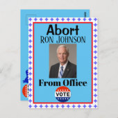 Abort Ron Johnson Postcard Postkarte (Vorne/Hinten)