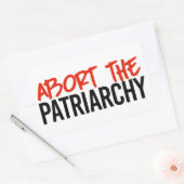 Abort the Patriarchy Rechteckiger Aufkleber (Umschlag)