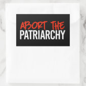 Abort the Patriarchy Rechteckiger Aufkleber (Tasche)