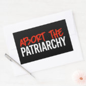 Abort the Patriarchy Rechteckiger Aufkleber (Umschlag)