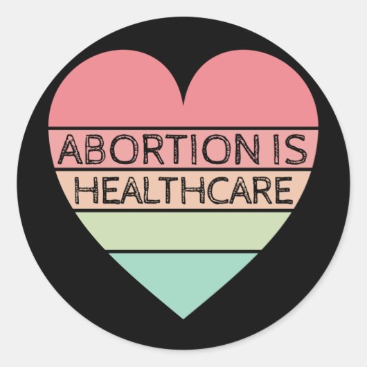 Abortion Is Healthcare Runder Aufkleber (Vorderseite)