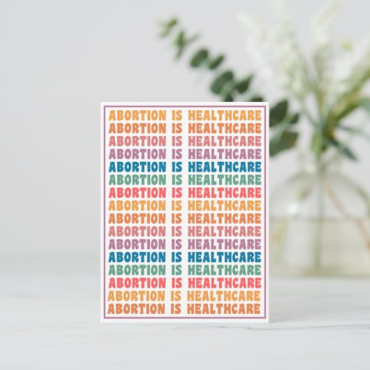 Abortion ist Rainbow Healthcare Postcard Postkarte (Stehend Vorderseite)