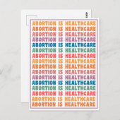 Abortion ist Rainbow Healthcare Postcard Postkarte (Vorne/Hinten)