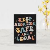 Abortion Safe &amp; Legal Feminist Pro Choice Wome Karte (Gelbe Blume)