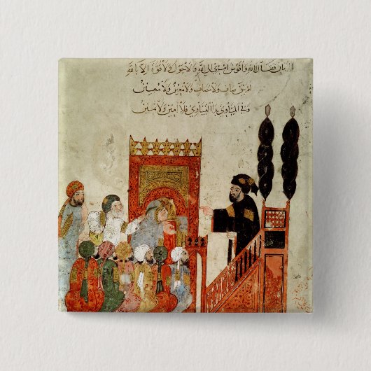 Abou Zayd, das in der Moschee predigt Button (Vorderseite)