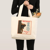 About Boxers Funny & Loving Boxer Dog Quote Design Jumbo Stoffbeutel (Vorderseite (Produkt))