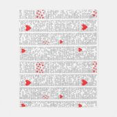 About Love Typography Heart Pattern Fleece Blanket (Vorderseite)