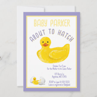 About to Hatch Baby Shower Invitation Einladung