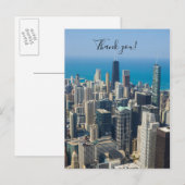 Above Chicago Vielen Dank, Postcard Postkarte (Vorne/Hinten)