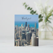 Above Chicago Vielen Dank, Postcard Postkarte (Stehend Vorderseite)