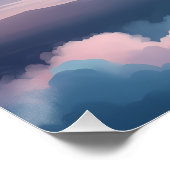 Above the Clouds | Dreamy Pastel Sky and Mountains Poster (Ecke)