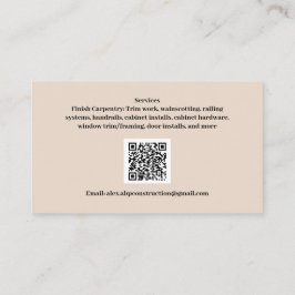 ABP Construction LLC Business Cards Visitenkarte