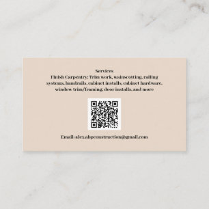 ABP Construction LLC Business Cards Visitenkarte