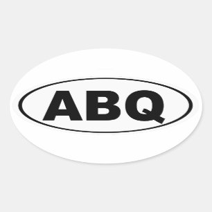 ABQ Albuquerque New Mexiko Ovaler Aufkleber
