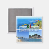 ABR004 SAN VITO CHIETINO, Abruzzen, Kühlschrank Magnet (Vorderseite/Rückseite)