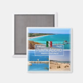 ABR005 PUNTA ADERCI, Abruzzen, Italien, Kühlschran Magnet (Vorderseite/Rückseite)