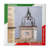 ABR017 BORRELLO, Der Uhrturm, Fliese (Vorderseite)