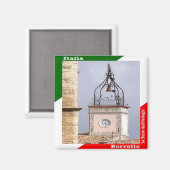 ABR017 BORRELLO, Der Uhrturm, Kühlschrank Magnet (Vorderseite/Rückseite)