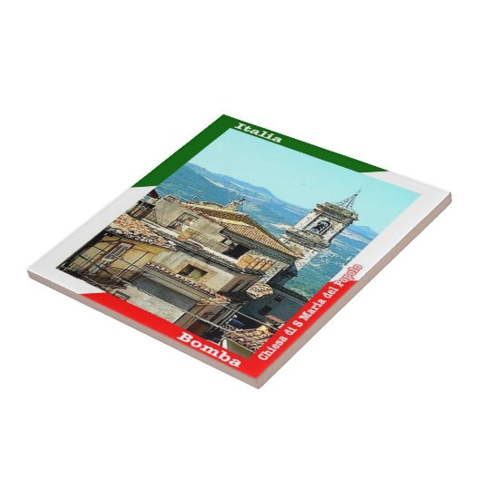 ABR018 BOMBA, Abruzzo, Italien, Fliese (Seite)