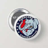 ABR hardcore-konservativer Elefant-Knopf Button (Vorne & Hinten)