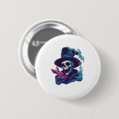 Abra-Cadabra-Knochen - Funny Magic Skull Button (Vorne & Hinten)