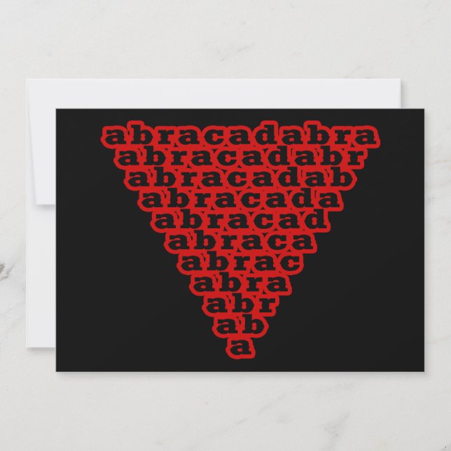 Abracadabra-Dreieck (Vorderseite)