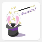 Abracadabra Hat Quadratischer Aufkleber (Vorderseite)