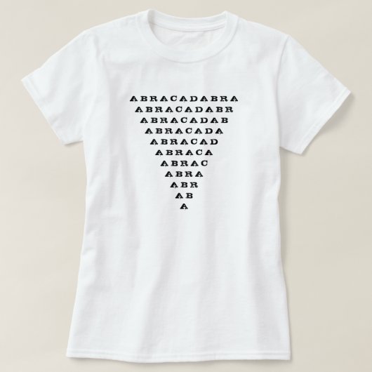 abracadabra-invertiertes Dreieck T-Shirt (Design vorne)