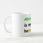 Abracadabra ist mein Pferd Kaffeetasse (Links)