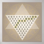 Abracadabra Magic Mantra Illustration Triangle Poster (Vorne)