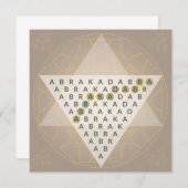 Abracadabra Magic Mantra Illustration Triangle Save The Date (Vorne/Hinten)