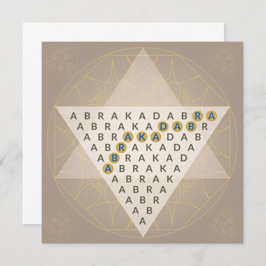 Abracadabra Magic Mantra Illustration Triangle Save The Date (Vorne/Hinten)