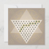 Abracadabra Magic Mantra Illustration Triangle Save The Date (Vorderseite)