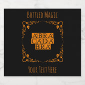 Abracadabra Magic Word Food and Beverage Label Set Alkoholflaschenetikett (Einzelnes Label)