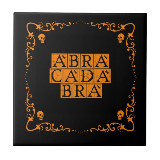 Abracadabra Magic Word Keramik Tile Fliese (Vorderseite)