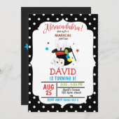 Abracadabra Magician Boy Birthday Magic Party Einladung (Vorne/Hinten)