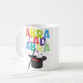 Abracadabra Magician Rabbit In A Hat Magic Wand Kaffeetasse (Vorderseite Links)