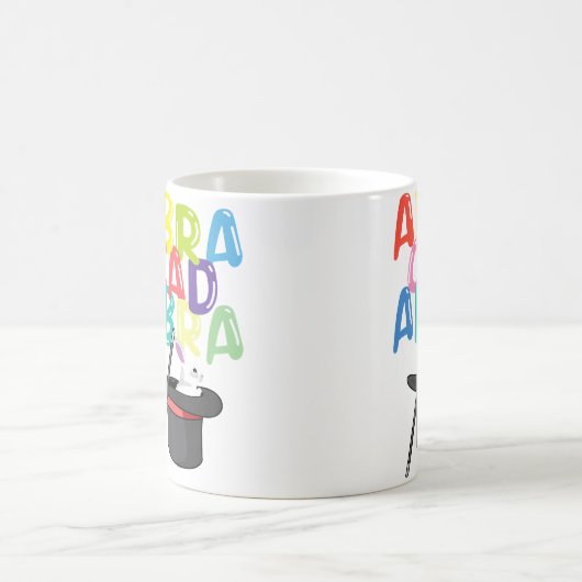 Abracadabra Magician Rabbit In A Hat Magic Wand Kaffeetasse (Mittel)