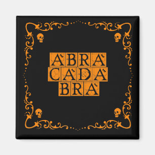Abracadabra Magisches Wort 2 Zoll Quadrat Magnet
