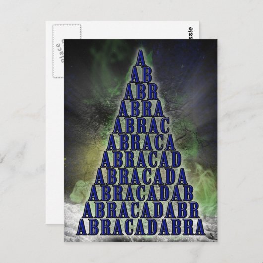 Abracadabra Postkarte (Vorne/Hinten)