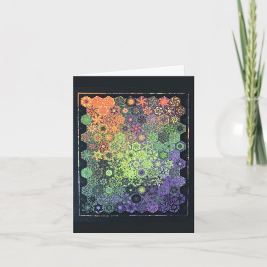 Abracadabra Quilt Personalisierte Grußkarte Feiertagskarte (Vorderseite)