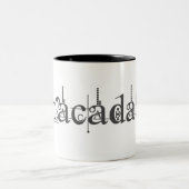 Abracadabra Text Zweifarbige Tasse (Mittel)