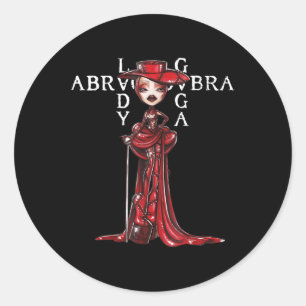 Abracadabra Vintage Dreieck Gothic für Männer Frau Runder Aufkleber