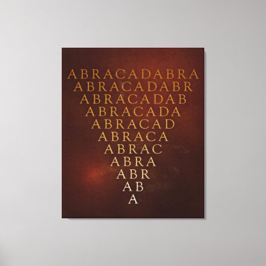Abracadabra Wrapped Canvas Print Leinwanddruck (Vorderseite)