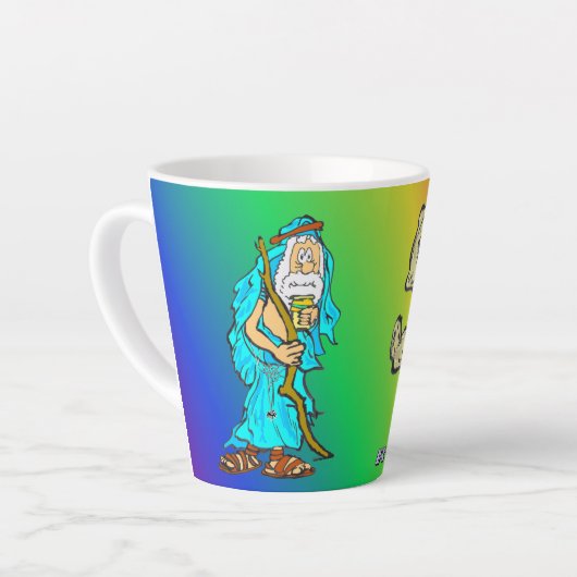 Abraham 50-Jährige Rainbow Latte Tasse (Linke Ecke)