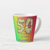 Abraham 50-Jährige Rainbow Latte Tasse (Rechte Ecke)