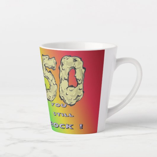 Abraham 50-Jährige Rainbow Latte Tasse (Rechts)