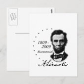 Abraham (Abe) Lincoln Bicentennial Postkarte (Vorne/Hinten)